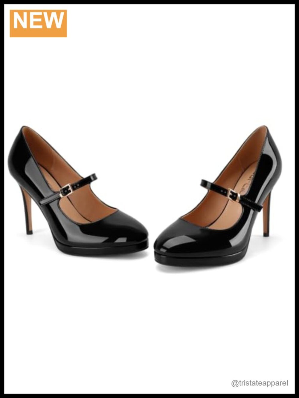 Women's Mary Jane Stiletto Heels Closed Toe Platform Pumps